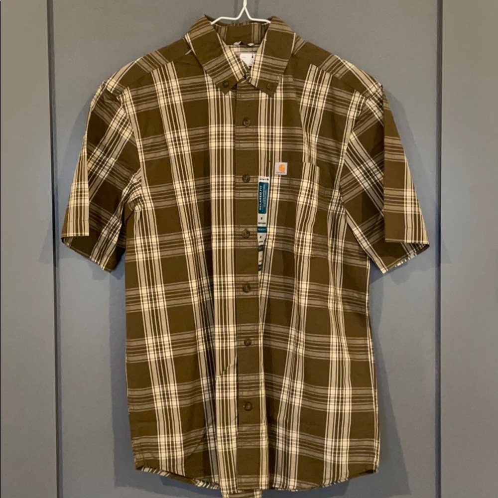 Carhartt Men's Medium Button Down Short Sleeve NWT